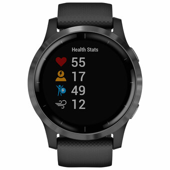 Best Buy Garmin vivoactive 4 45mm GPS Watch with Heart Rate Monitor - Silver/Shadow Grey offer