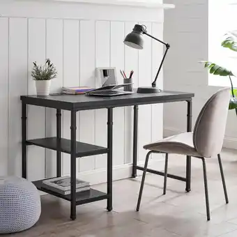 Best Buy LHD Harlow 45"W Computer Desk with USB Port - Black offer
