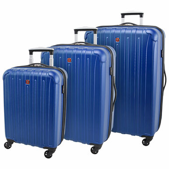 Best Buy SWISSGEAR Balboa 3-Piece Hard Side Expandable Luggage Set - Blue offer