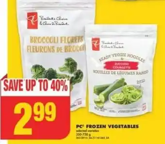 No Frills Pc frozen vegetables offer