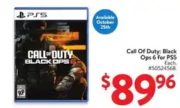 Walmart Call Of Duty: Black Ops 6 for PS5 offer