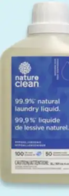Walmart Nature Clean Liquid Laundry Detergent offer