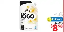 Walmart Iögo Creamy Yogurt offer