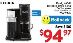 Walmart Keurig K-Café Essentials Single-Serve Coffee Maker offer