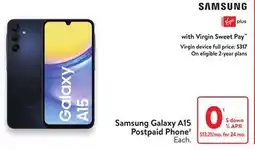 Walmart Samsung Galaxy A15 Postpaid Phone‡ offer