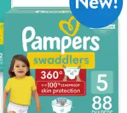 Walmart Pampers Swaddlers or Swaddlers 360°,Cruisers 360° or Baby-Dry Huge Pack Diapers offer