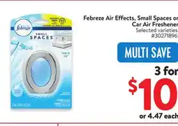 Walmart Febreze Air Effects, Small Spaces or Car Air Freshener offer