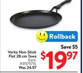 Walmart Verka Non Stick Flat 28 cm Tawa offer