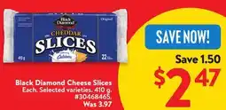 Walmart Black Diamond Cheese Slices offer