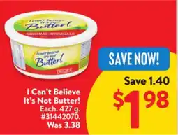 Walmart I Can't Believe It's Not Butter! offer