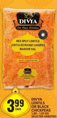 Food Basics DIVYA LENTILS OR BLACK CHICKPEAS offer