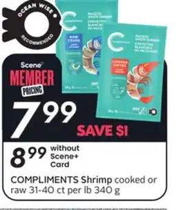 Sobeys COMPLIMENTS Shrimp offer