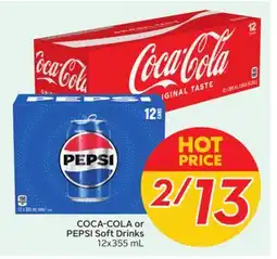 Sobeys COCA-COLA or PEPSI Soft Drinks offer
