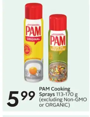 Sobeys PAM Cooking Sprays offer