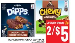 Food Basics QUAKER DIPPS OR CHEWY BARS offer