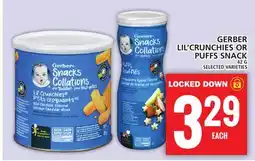 Food Basics GERBER LIL'CRUNCHIES OR PUFFS SNACK offer