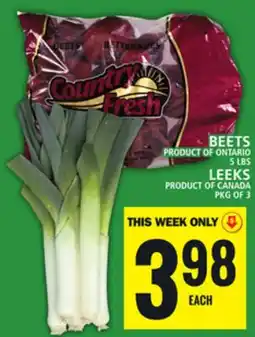 Food Basics BEETS OR LEEKS offer
