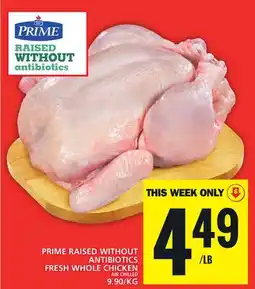 Food Basics PRIME RAISED WITHOUT ANTIBIOTICS FRESH WHOLE CHICKEN offer
