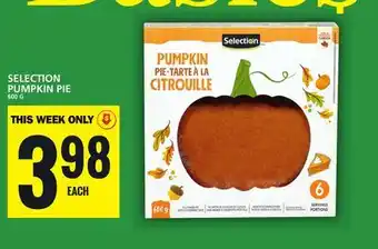 Food Basics SELECTION PUMPKIN PIE offer