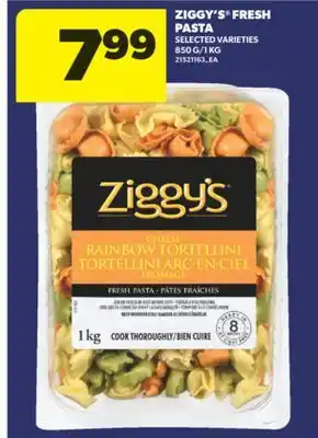 Real Canadian Superstore ZIGGY'S FRESH PASTA, 850 G/1 KG offer