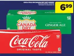 Real Canadian Superstore COCA-COLA OR CANADA DRY SOFT DRINKS, 12X355 ML offer