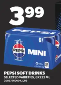 Real Canadian Superstore PEPSI SOFT DRINKS, 6X222 ML offer