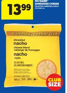 Real Canadian Superstore NO NAME SHREDDED CHEESE offer