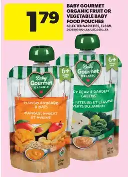 Real Canadian Superstore BABY GOURMET ORGANIC FRUIT OR VEGETABLE BABY FOOD POUCHES offer