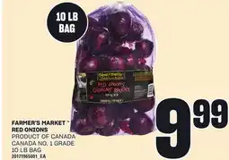 Loblaws FARMER'S MARKET RED ONIONS, 10 LB BAG offer
