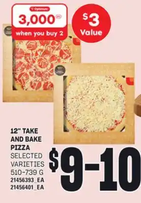 Loblaws 12 TAKE AND BAKE PIZZA, 510-739 G offer