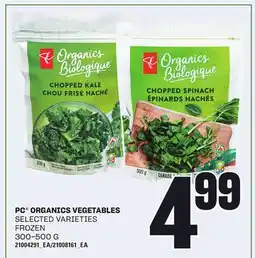 Loblaws PC ORGANICS VEGETABLES, 300-500 G offer