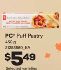 Loblaws PC PUFF PASTRY, 450 G offer