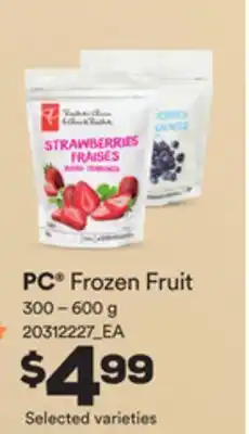 Loblaws PC FROZEN FRUIT, 300-600 G offer