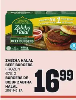 Independent Grocer ZABIHA HALAL BEEF BURGERS, 678 G offer