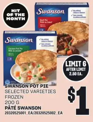 Independent Grocer SWANSON POT PIE, 200 G offer