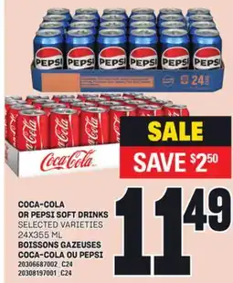 Independent Grocer COCA-COLA OR PEPSI SOFT DRINKS 24X355 ML offer