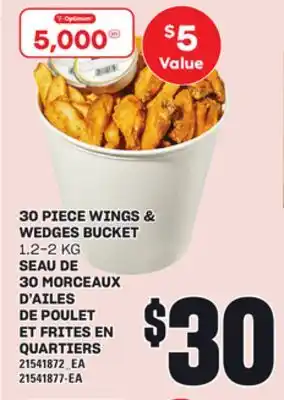 Independent Grocer 30 PIECE WINGS & WEDGES BUCKET, 1.2-2 KG offer