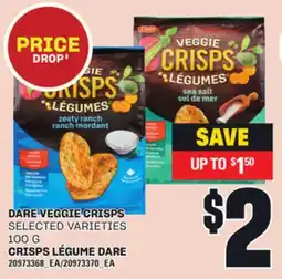 Independent Grocer DARE VEGGIE CRISPS, 100 G offer