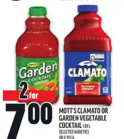 Metro MOTT'S CLAMATO OR GARDEN VEGETABLE COCKTAIL offer