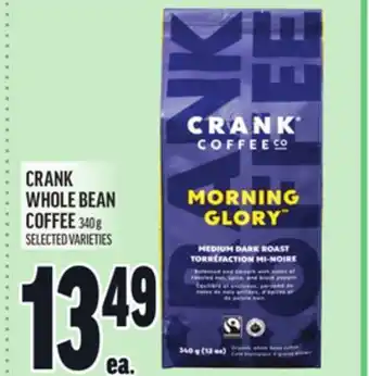 Metro CRANK WHOLE BEAN COFFEE offer