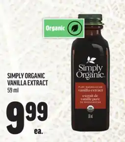 Metro SIMPLY ORGANIC VANILLA EXTRACT offer