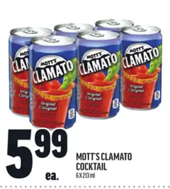 Metro MOTT'S CLAMATO COCKTAIL offer