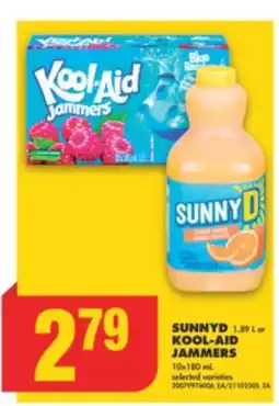 No Frills SUNNYD, 1.89 L or KOOL-AID JAMMERS, 10x180 mL offer