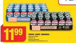 No Frills PEPSI SOFT DRINKS, 24x355 mL offer