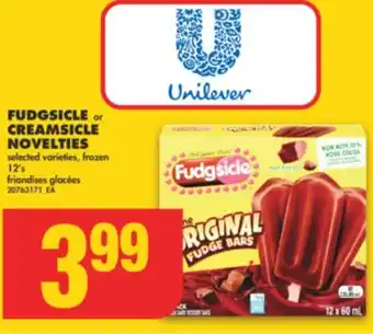 No Frills FUDGSICLE or CREAMSICLE NOVELTIES, 12's offer
