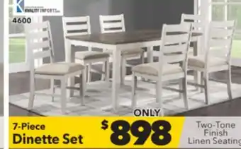 Surplus Furniture Melbourne 7Pc Dinette Set offer