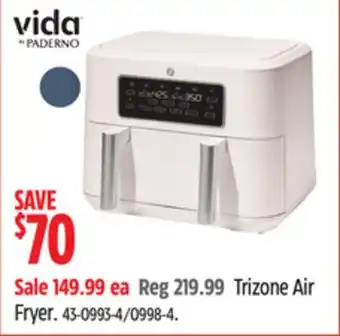 Canadian Tire Vida by PADERNO Trizone Air Fryer offer