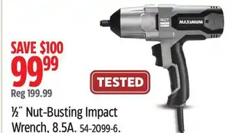 Canadian Tire MAXIMUM 1⁄2 Nut-Busting Impact Wrench, 8.5A offer
