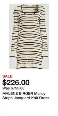 Holt Renfrew MALENE BIRGER Mailey Stripe Jacquard Knit Dress offer