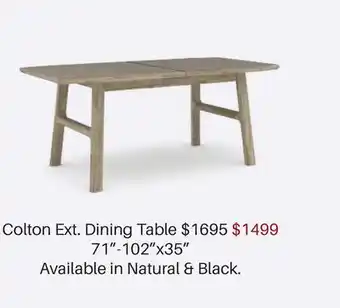 Dot Furniture Colton Ext. Dining Table offer